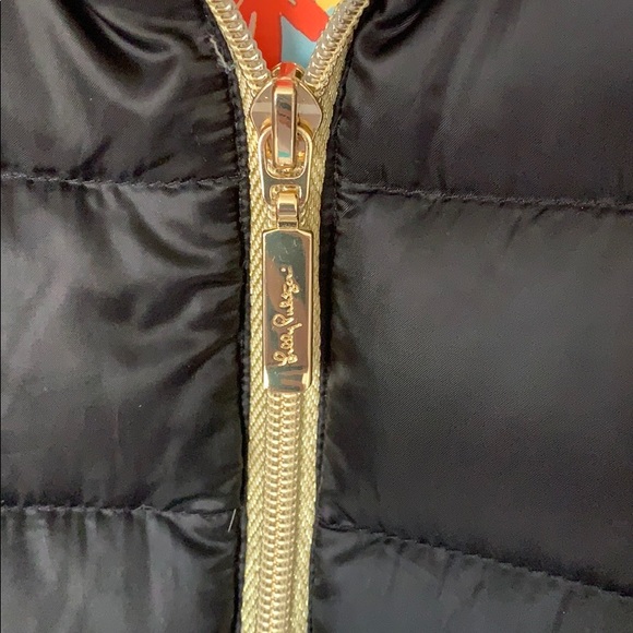 Lilly Pulitzer Syd Quilted Vest Black XL - Picture 5 of 5